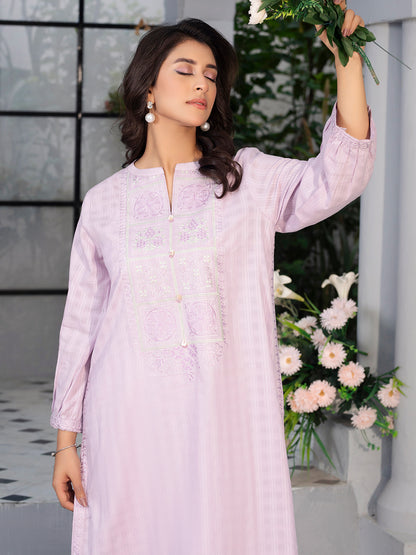 Purple Embroidered Lawn Suit