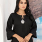 Black Khaddar Embroidered Co-Ord