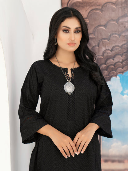 Black Khaddar Embroidered Co-Ord