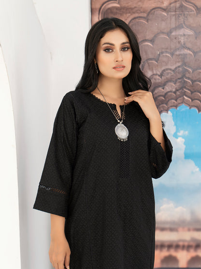 Black Khaddar Embroidered Co-Ord